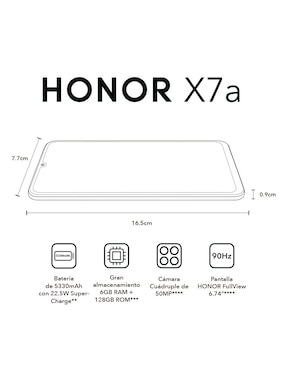 Honor X7A IPS 6.7 pulgadas Telcel