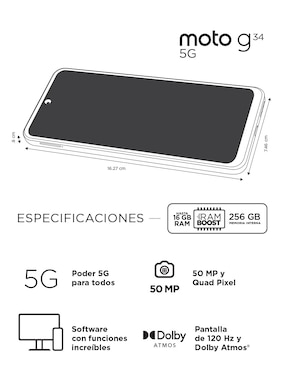 Motorola Moto G34 LCD 6.5 pulgadas Telcel
