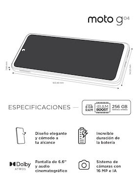 Motorola G04 IPS 6.5 pulgadas AT&T