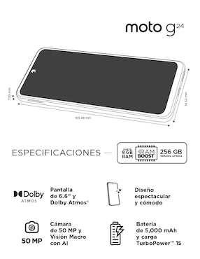 Motorola Moto G24 IPS 6.5 pulgadas AT&T