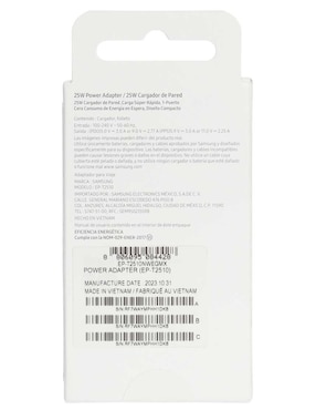 Adaptador de corriente Samsung