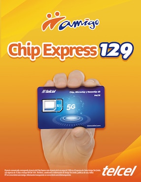 Sim Operador Telcel Chip Express 129