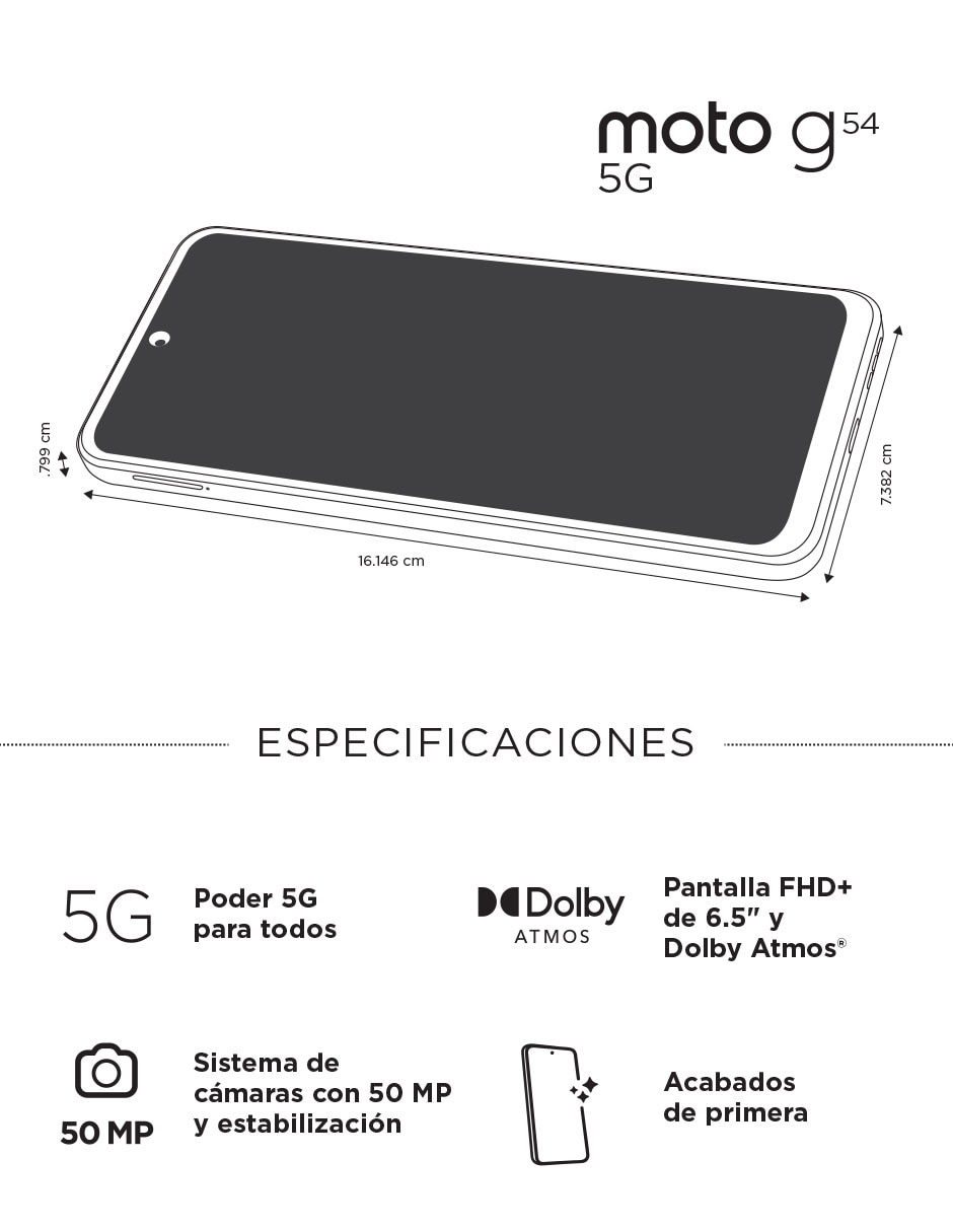 Motorola Moto G54 LCD 6.5 pulgadas