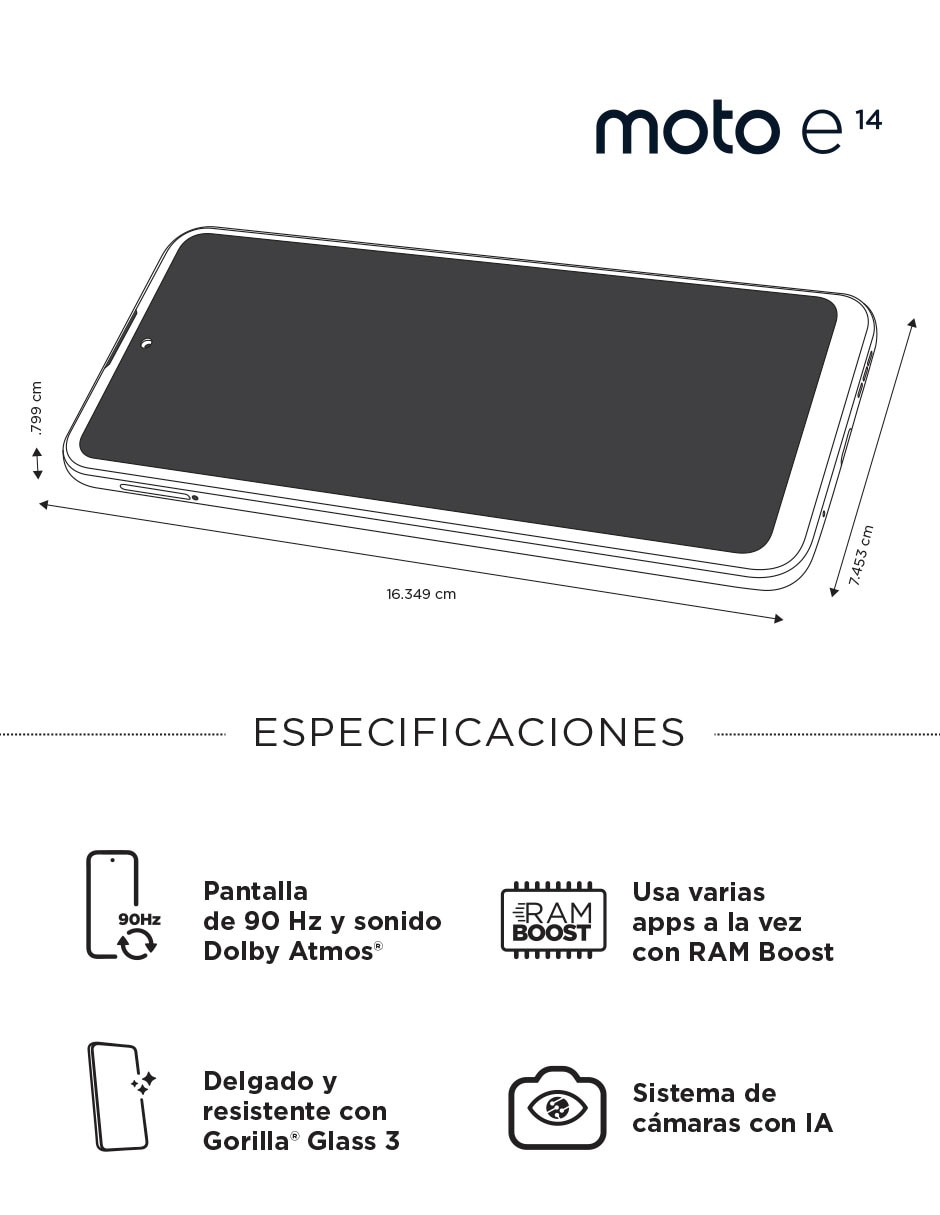 Moto E14 LCD 6.6 pulgadas 7
