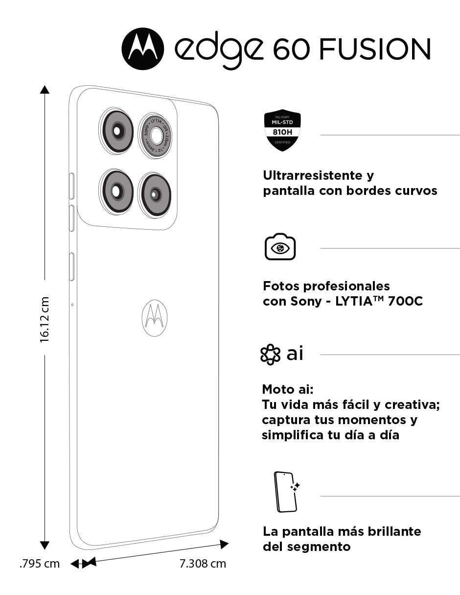Motorola Edge 60 Fusion POLED 6.6 pulgadas Telcel