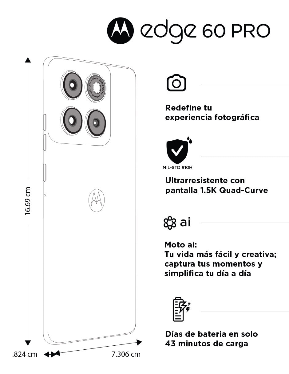 Motorola Edge 60 Pro POLED 6.67 pulgadas