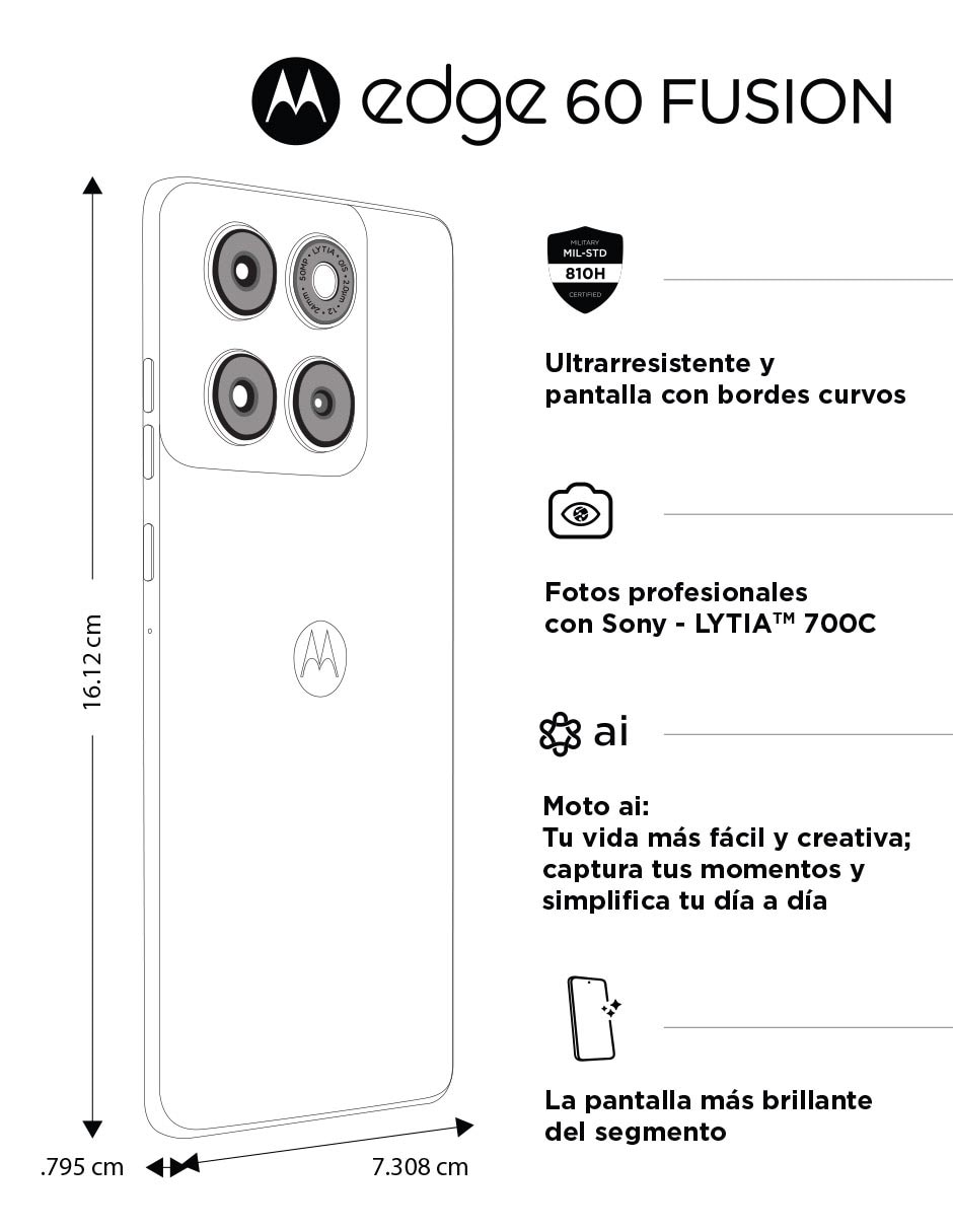 Edge 60 Fusion POLED 6.7 pulgadas AT&T