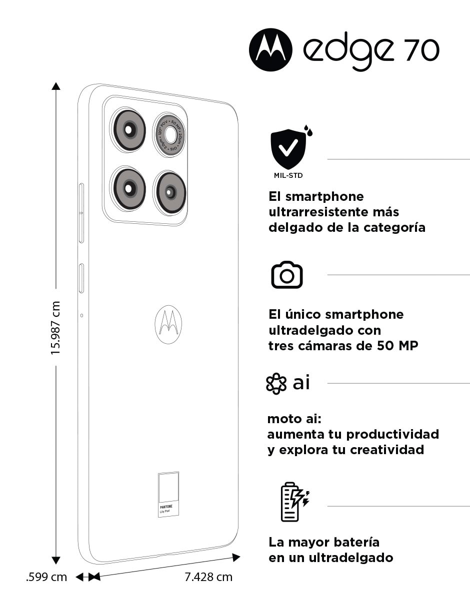 Motorola Edge 70 POLED 6.77 pulgadas